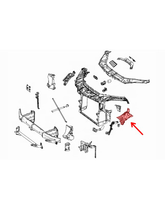 MERCEDES GLE W166 2015-2019 SUPPORTO FARO SUPPORTO FARO SINISTRO A2926200100 (Cod. AP-53694_A4x4)