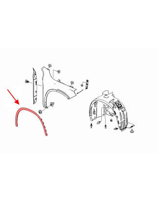 MERCEDES GLA X156 2013-2019 MODANATURA ANTERIORE PARAFANGO DESTRA A1568852422 (Cod. AP-53698_A4x4)