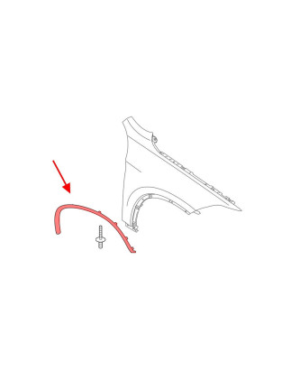 BMW X1 F48 2015-2022 MODANATURA ANTERIORE PARAFANGO DESTRA 51777332338 (Cod. AP-53714_A4x4)
