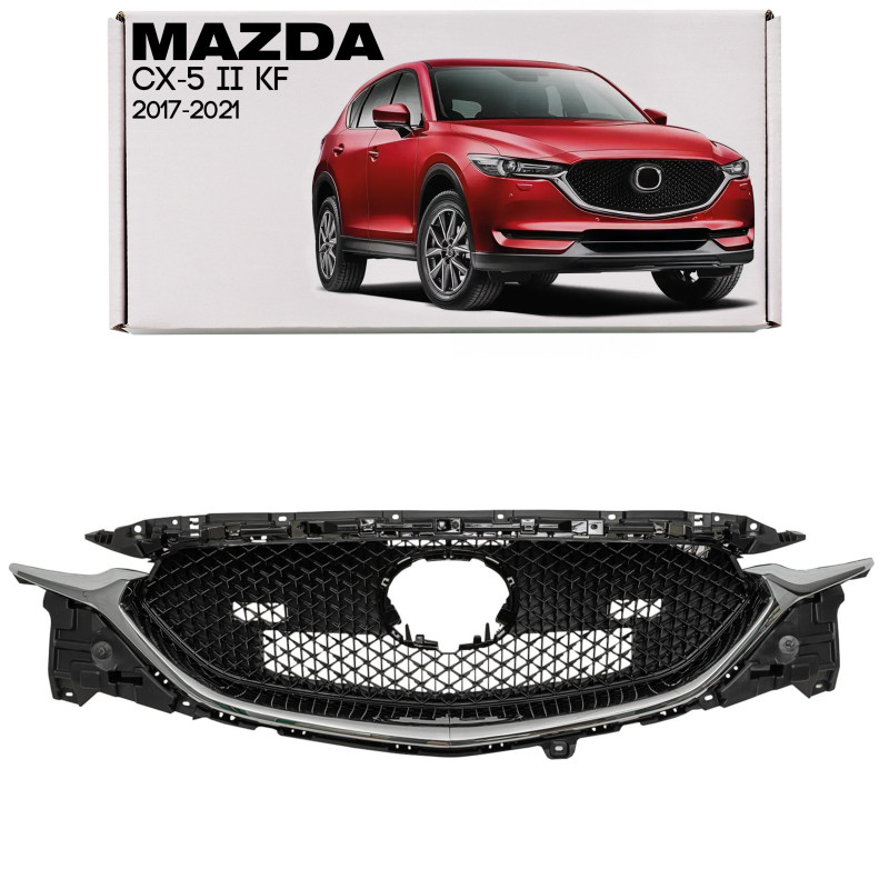 MAZDA CX-5 II KF 2017-2021 PRE-RESTYLING MASCHERINA RADIATORE MASCHERINA CROMATO KB8B50712 (Cod. AP-