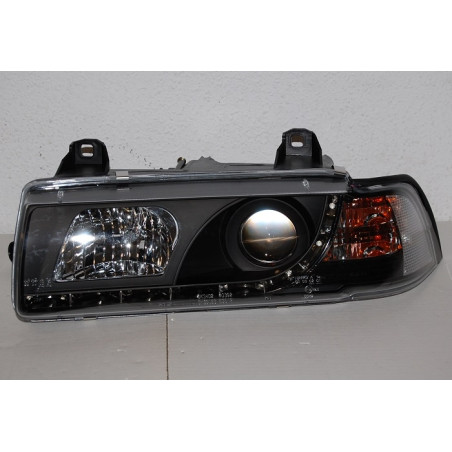 Fari Anteriori Day Light BMW E36 '92 4P. Black (Cod. E-FAB0069)