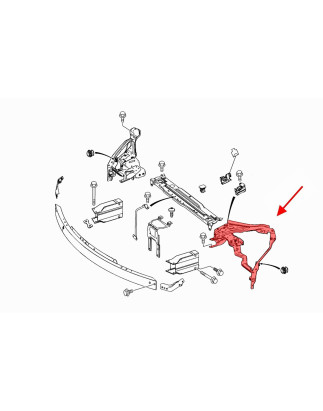 MERCEDES C-CLASS W204 2007-2014 SUPPORTO FARO SUPPORTO FARO SINISTRO A2046201191 (Cod. AP-53781_A4x4