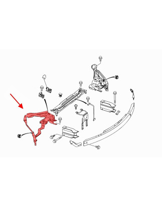 MERCEDES C-CLASS W204 2007-2014 SUPPORTO FARO SUPPORTO FARO DESTRO A2046201291 (Cod. AP-53782_A4x4)
