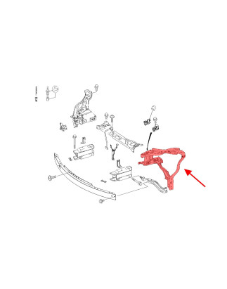 MERCEDES E-CLASS W212 2009-2013 PRE-RESTYLING SUPPORTO FARO SUPPORTO FARO SINISTRO A2126200191 (Cod.
