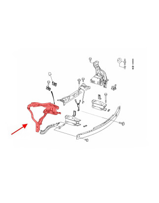 MERCEDES E-CLASS W212 2012-2016 RESTYLING SUPPORTO FARO FARO DESTRO A2126200600 (Cod. AP-53788_A4x4)