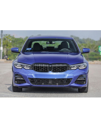 BMW SERIA 3 G20 2018-2022 PRE-RESTYLING TUNING MASCHERINA ANTERIORE DIAMOND NERO MASCHERINA DOPPIO R