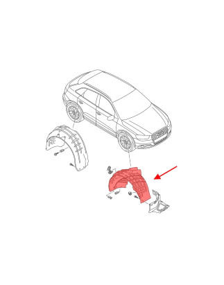 AUDI Q3 E 8U 2011-2018 IN TESSUTO PASSARUOTA ANTERIORE DESTRO 8U0821172D (Cod. AP-53936_A4x4)