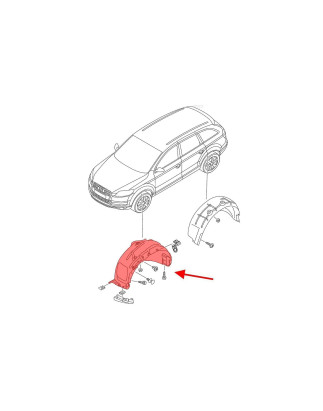 AUDI Q7 4L 2005-2015 IN TESSUTO PASSARUOTA ANTERIORE SINISTRO 4L0809961E (Cod. AP-53943_A4x4)