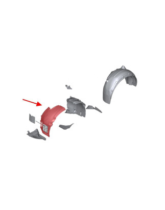 BMW SERIA 7 F04 2010-2012 PASSARUOTA ANTERIORE SINISTRO PARTE ANTERIORE 51717185163 (Cod. AP-54002_A