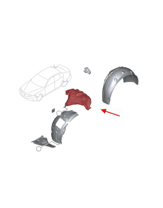 BMW X4 F26 2014-2018 IN TESSUTO PASSARUOTA ANTERIORE SINISTRO PARTE POSTERIORE 51717213643 (Cod. AP-