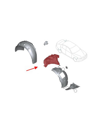 BMW X3 F25 2010-2017 IN TESSUTO PASSARUOTA ANTERIORE DESTRO PARTE POSTERIORE 51717213644 (Cod. AP-53