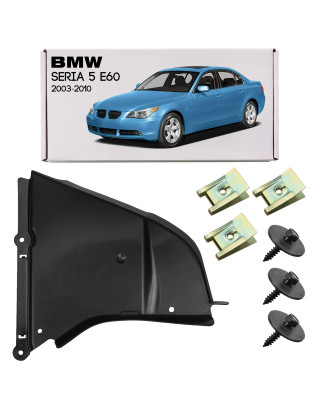 BMW SERIA 5 E60 berlina 2003-2010 PROTEZIONE INFERIORE PASSARUOTA ANTERIORE SINISTRO CON KIT VITI 51