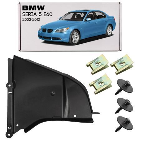 BMW SERIA 5 E60 berlina 2003-2010 PROTEZIONE INFERIORE PASSARUOTA ANTERIORE SINISTRO CON KIT VITI 51
