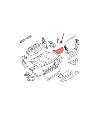 BMW SERIA 5 E60 berlina 2003-2010 PROTEZIONE INFERIORE PASSARUOTA ANTERIORE SINISTRO CON KIT VITI 51