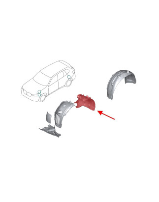 BMW X5 G05 2018+ IN TESSUTO PASSARUOTA ANTERIORE SINISTRO PARTE POSTERIORE 51717424907 (Cod. AP-5408