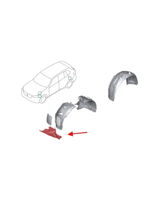 BMW X5 G05 2018+ M-PACCHETTO PROTEZIONE INFERIORE PASSARUOTA ANTERIORE SINISTRO 51718069307 (Cod. AP