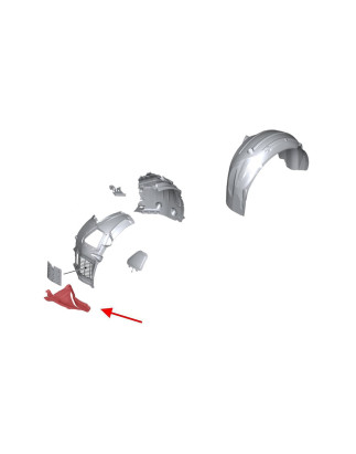 BMW SERIA 5 F10 berlina 2010-2017 PROTEZIONE INFERIORE PASSARUOTA ANTERIORE SINISTRO CON KIT VITI 51