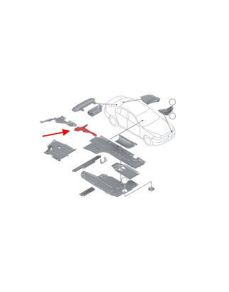 BMW SERIA 5 F10 berlina 2010-2016 PROTEZIONE SERBATOIO DESTRA 51757256868 (Cod. AP-54096_A4x4)