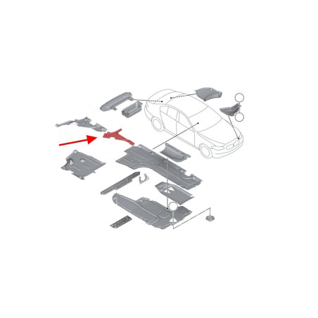 BMW SERIA 5 F10 berlina 2010-2016 PROTEZIONE SERBATOIO DESTRA 51757256868 (Cod. AP-54096_A4x4)
