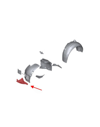 BMW SERIA 7 F01N 2012-2015 RESTYLING PROTEZIONE INFERIORE PASSARUOTA ANTERIORE SINISTRO 51757302375 