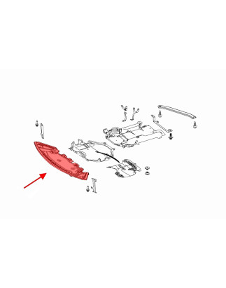 MERCEDES GLK X204 2008-2015 PROTEZIONE PARAURTI ANTERIORE CON KIT VITI A2045201523 (Cod. AP-54119_A4