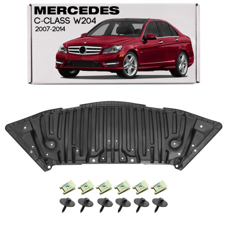 MERCEDES C-CLASS W204 2007-2014 PROTEZIONE PARAURTI ANTERIORE CON KIT VITI A2045242330 (Cod. AP-5412