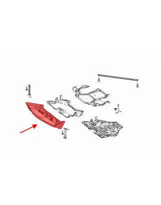 MERCEDES C-CLASS W204 2007-2014 PROTEZIONE PARAURTI ANTERIORE CON KIT VITI A2045242330 (Cod. AP-5412