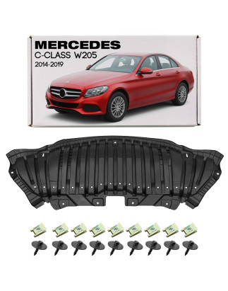 MERCEDES C-CLASS W205 2014-2019 PRE-RESTYLING PROTEZIONE PARAURTI ANTERIORE CON KIT VITI A2055200000