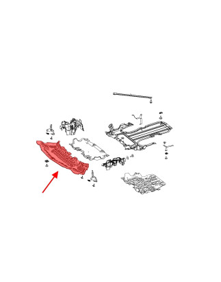 MERCEDES C-CLASS W205 2014-2019 PRE-RESTYLING PROTEZIONE PARAURTI ANTERIORE CON KIT VITI A2055200000