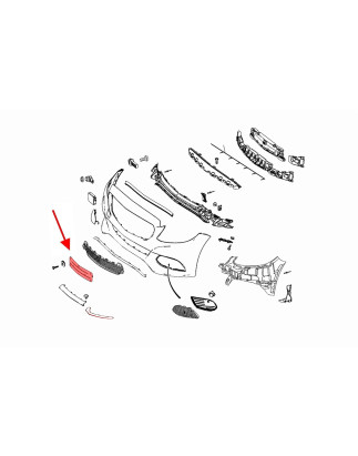 MERCEDES C-CLASS W205 2014-2018 PRE-RESTYLING SUPPORTO ANTERIORE TARGA A2058804900 (Cod. AP-54127_A4