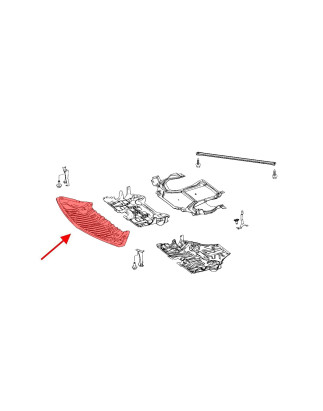 MERCEDES E-CLASS W207 2009-2016 PROTEZIONE PARAURTI ANTERIORE CON KIT VITI A2075240930 (Cod. AP-5412