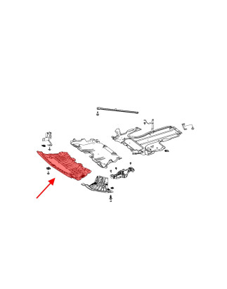 MERCEDES E-CLASS W213 2016-2020 PRE-RESTYLING PROTEZIONE PARAURTI ANTERIORE CON KIT VITI A2135200000