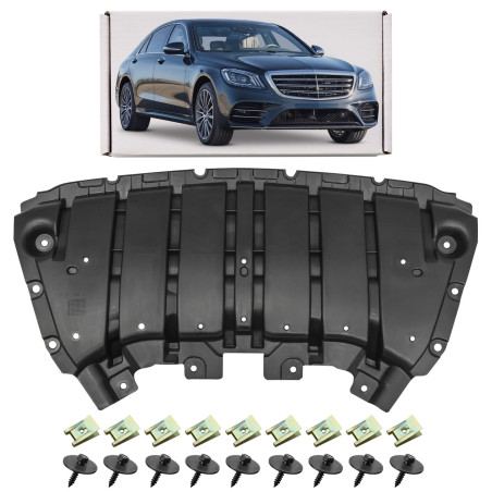 MERCEDES S-CLASS W222 2017-2020 RESTYLING PROTEZIONE PARAURTI ANTERIORE CON KIT VITI A2225200600 (Co