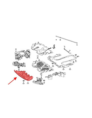 MERCEDES S-CLASS W222 2017-2020 RESTYLING PROTEZIONE PARAURTI ANTERIORE CON KIT VITI A2225200600 (Co