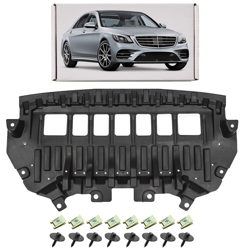 MERCEDES S-CLASS W222 AMG 2017-2020 RESTYLING PROTEZIONE PARAURTI ANTERIORE CON KIT VITI A2225201700