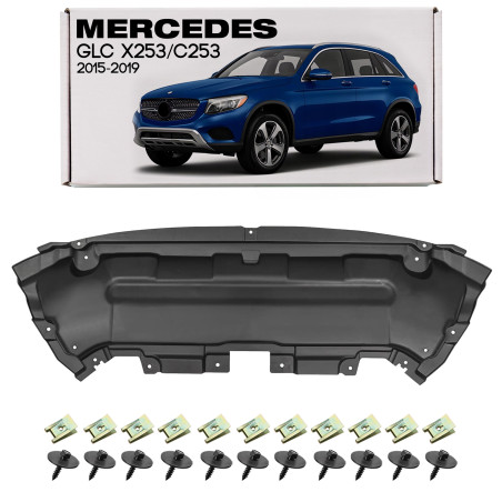 MERCEDES GLC X253 C253 2015-2019 PRE-RESTYLING PROTEZIONE PARAURTI ANTERIORE CON KIT VITI A253524003