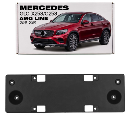 MERCEDES GLC X253 C253 AMG 2015-2019 PRE-RESTYLING SUPPORTO ANTERIORE TARGA A2538804100 (Cod. AP-541