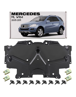 MERCEDES ML W164 2005-2011 PROTEZIONE PER MOTORE CON KIT VITI A1645241130 (Cod. AP-55364_A4x4)