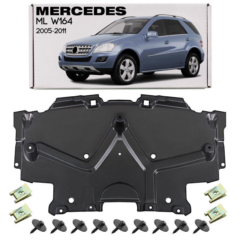 MERCEDES ML W164 2005-2011 PROTEZIONE PER MOTORE CON KIT VITI A1645241130 (Cod. AP-55364_A4x4) MERCEDES ML W164 2005-2011 PROTEZIONE PER MOTORE CON KIT VITI A1645241130 (Cod. AP-55364_A4x4)