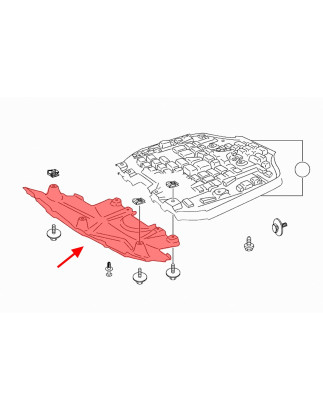MERCEDES ML W164 2005-2011 PROTEZIONE PER MOTORE CON KIT VITI A1645241130 (Cod. AP-55364_A4x4)