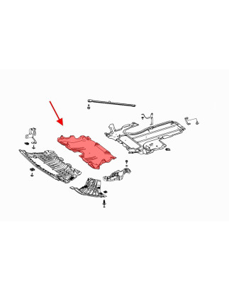 MERCEDES GLC X253 C253 2015-2019 PRE-RESTYLING PROTEZIONE PIASTRA PROTEZIONE MOTORE CON KIT VITI A20