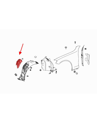 MERCEDES C-CLASS W205 2014-2018 PRE-RESTYLING COPERTURA PER SOSTITUZIONE LAMPADINE TAPPO SINISTRA A2