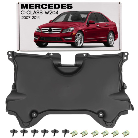 MERCEDES C-CLASS W204 2007-2014 PROTEZIONE PIASTRA PROTEZIONE MOTORE CON KIT VITI A2045203223 (Cod. 