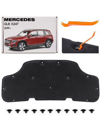 MERCEDES GLB X247 2019+ PANNELLO FONOASSORBENTE COFANO KIT CON CLIP A2476822800 (Cod. AP-54255_A4x4)
