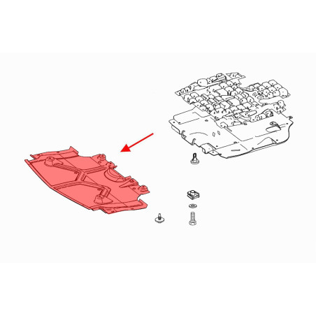 MERCEDES R-CLASS W251 2005-2011 PRE-RESTYLING PROTEZIONE PIASTRA PROTEZIONE MOTORE A2515240130 (Cod.