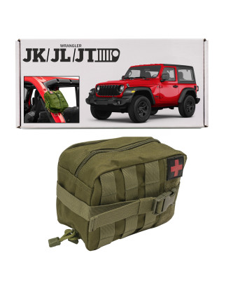JEEP WRANGLER KIT DI PRIMO SOCCORSO AUTO / DA VIAGGIO OLIVA (Cod. AP-54341_A4x4)