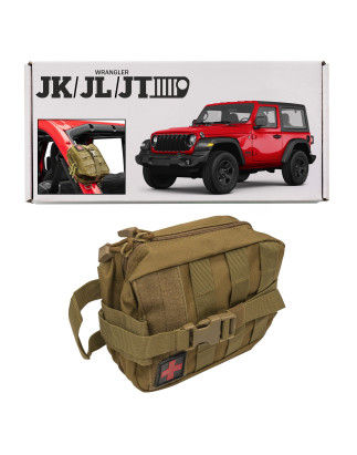 JEEP WRANGLER KIT DI PRIMO SOCCORSO AUTO / DA VIAGGIO SABBIA COYOTE BROWN (Cod. AP-54342_A4x4)