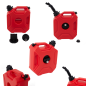 TANICA CON IMBUTO E CON SUPPORTO OFF-ROAD PER CARBURANTE OLIO ROSSO 5L TIPO ROTOPAX (Cod. AP-54345_A