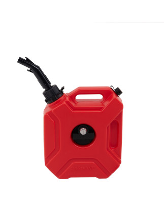 TANICA CON IMBUTO E CON SUPPORTO OFF-ROAD PER CARBURANTE OLIO ROSSO 5L TIPO ROTOPAX (Cod. AP-54345_A