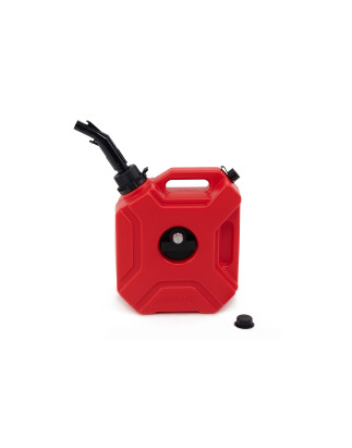 TANICA CON IMBUTO E CON SUPPORTO OFF-ROAD PER CARBURANTE OLIO ROSSO 5L TIPO ROTOPAX (Cod. AP-54345_A